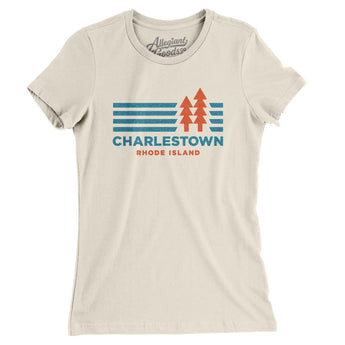 Charlestown Rhode Island Women's T-Shirt-Natural-Allegiant Goods Co. Vintage Sports Apparel