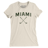 Miami Golf Women's T-Shirt-Natural-Allegiant Goods Co. Vintage Sports Apparel