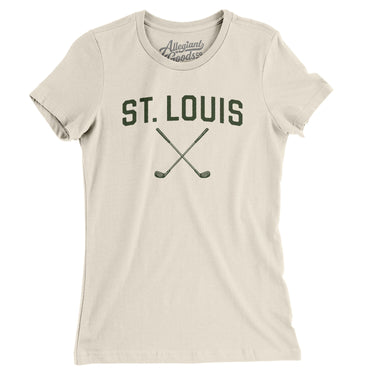 St. Louis Golf Women's T-Shirt-Natural-Allegiant Goods Co. Vintage Sports Apparel