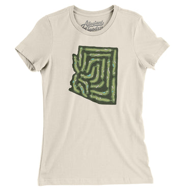 Arizona Golf Course Women's T-Shirt-Natural-Allegiant Goods Co. Vintage Sports Apparel