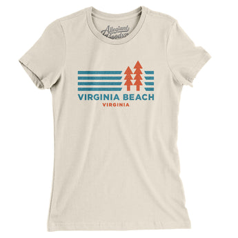 Virginia Beach Women's T-Shirt-Natural-Allegiant Goods Co. Vintage Sports Apparel