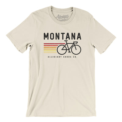 Montana Cycling Men/Unisex T-Shirt-Natural-Allegiant Goods Co. Vintage Sports Apparel