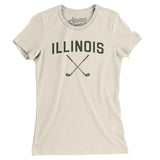 Illinois Golf Women's T-Shirt-Natural-Allegiant Goods Co. Vintage Sports Apparel