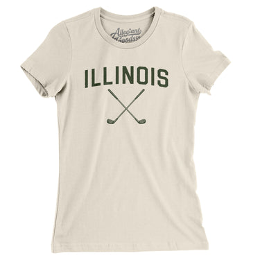 Illinois Golf Women's T-Shirt-Natural-Allegiant Goods Co. Vintage Sports Apparel