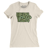 Iowa Golf Course Women's T-Shirt-Natural-Allegiant Goods Co. Vintage Sports Apparel