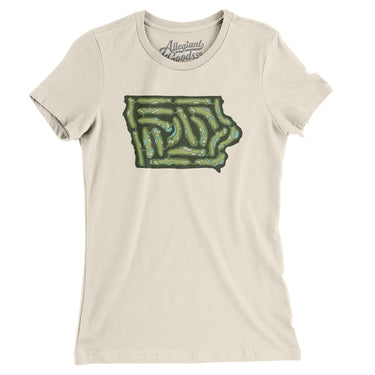 Iowa Golf Course Women's T-Shirt-Natural-Allegiant Goods Co. Vintage Sports Apparel