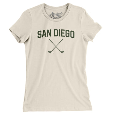 San Diego Golf Women's T-Shirt-Natural-Allegiant Goods Co. Vintage Sports Apparel