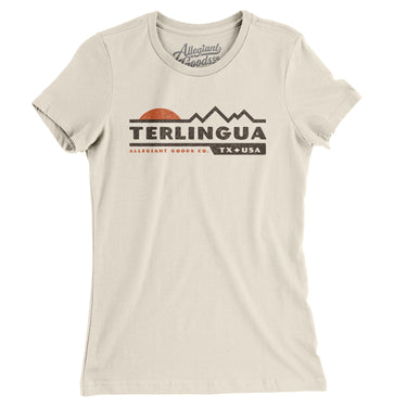 Terlingua Mountain Sunset Women's T-Shirt-Natural-Allegiant Goods Co. Vintage Sports Apparel