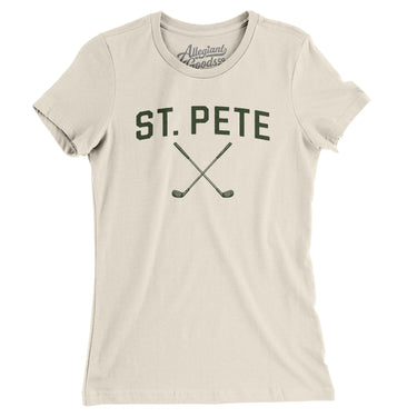 St. Pete Golf Women's T-Shirt-Natural-Allegiant Goods Co. Vintage Sports Apparel