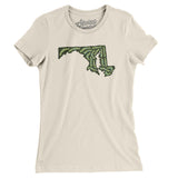 Maryland Golf Course Women's T-Shirt-Natural-Allegiant Goods Co. Vintage Sports Apparel