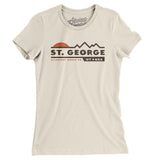 St. George Mountain Sunset Women's T-Shirt-Natural-Allegiant Goods Co. Vintage Sports Apparel