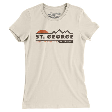 St. George Mountain Sunset Women's T-Shirt-Natural-Allegiant Goods Co. Vintage Sports Apparel