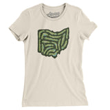Ohio Golf Course Map Women's T-Shirt-Natural-Allegiant Goods Co. Vintage Sports Apparel