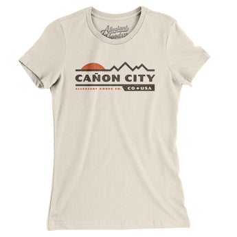 Cañon City Mountain Sunset Women's T-Shirt-Natural-Allegiant Goods Co. Vintage Sports Apparel
