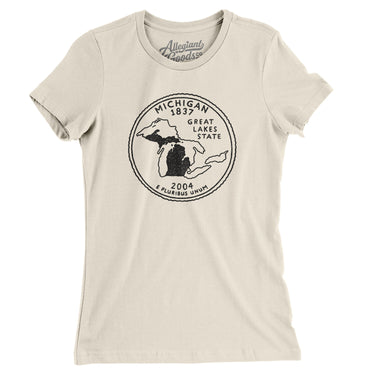 Michigan State Quarter Women's T-Shirt-Allegiant Goods Co. Vintage Sports Apparel