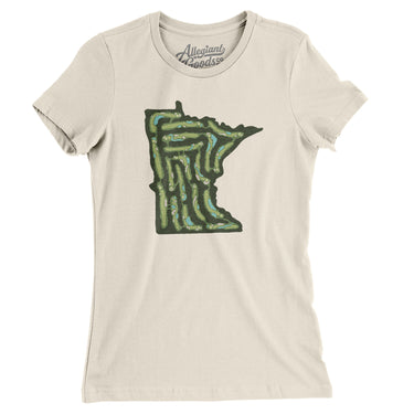 Minnesota Golf Course Women's T-Shirt-Natural-Allegiant Goods Co. Vintage Sports Apparel