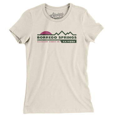 Borrego Springs Mountain Sunset Women's T-Shirt-Natural-Allegiant Goods Co. Vintage Sports Apparel