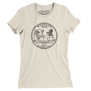 Wisconsin State Quarter Women's T-Shirt-Allegiant Goods Co. Vintage Sports Apparel