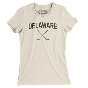 Delaware Golf Women's T-Shirt-Natural-Allegiant Goods Co. Vintage Sports Apparel