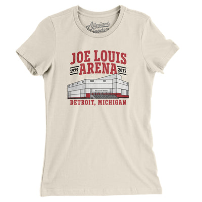 Joe Louis Arena Women's T-Shirt-Natural-Allegiant Goods Co. Vintage Sports Apparel