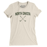 North Dakota Golf Women's T-Shirt-Natural-Allegiant Goods Co. Vintage Sports Apparel