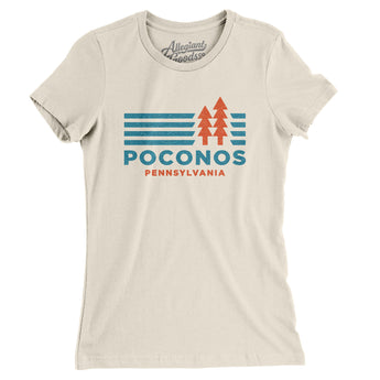 Poconos Pennsylvania Women's T-Shirt-Natural-Allegiant Goods Co. Vintage Sports Apparel
