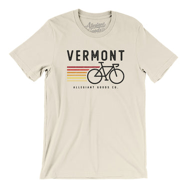 Vermont Cycling Men/Unisex T-Shirt-Natural-Allegiant Goods Co. Vintage Sports Apparel