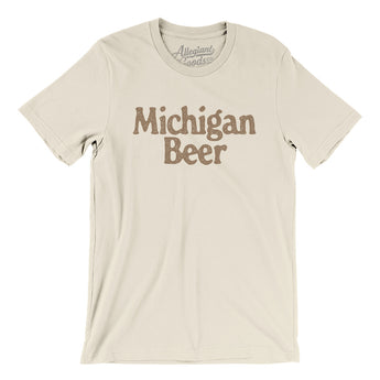 Michigan Beer Men/Unisex T-Shirt-Natural-Allegiant Goods Co. Vintage Sports Apparel
