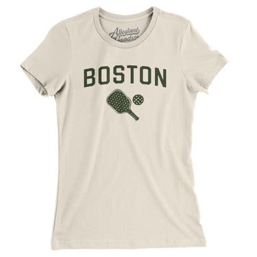 Boston Pickleball Women's T-Shirt-Natural-Allegiant Goods Co. Vintage Sports Apparel