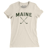 Maine Golf Women's T-Shirt-Natural-Allegiant Goods Co. Vintage Sports Apparel