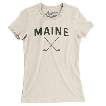 Maine Golf Women's T-Shirt-Natural-Allegiant Goods Co. Vintage Sports Apparel