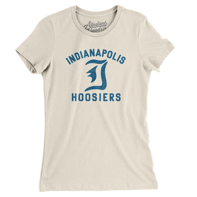 Indianapolis Hoosiers Women's T-Shirt-Natural-Allegiant Goods Co. Vintage Sports Apparel