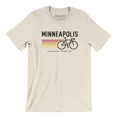 Minneapolis Cycling Men/Unisex T-Shirt-Natural-Allegiant Goods Co. Vintage Sports Apparel