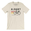 Albany Cycling Men/Unisex T-Shirt-Natural-Allegiant Goods Co. Vintage Sports Apparel