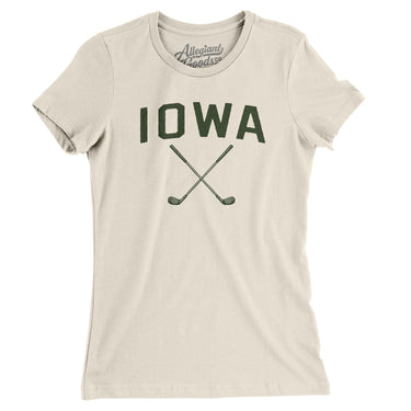 Iowa Golf Women's T-Shirt-Natural-Allegiant Goods Co. Vintage Sports Apparel