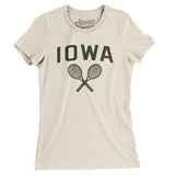 Iowa Tennis Women's T-Shirt-Natural-Allegiant Goods Co. Vintage Sports Apparel