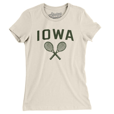 Iowa Tennis Women's T-Shirt-Natural-Allegiant Goods Co. Vintage Sports Apparel