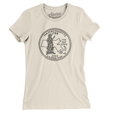 Massachusetts State Quarter Women's T-Shirt-Allegiant Goods Co. Vintage Sports Apparel