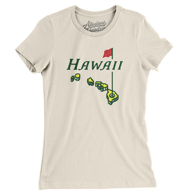 Hawaii Golf Women's T-Shirt-Natural-Allegiant Goods Co. Vintage Sports Apparel