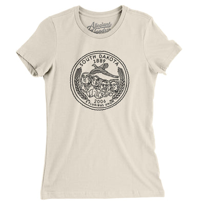 South Dakota State Quarter Women's T-Shirt-Natural-Allegiant Goods Co. Vintage Sports Apparel