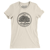 Connecticut State Quarter Women's T-Shirt-Natural-Allegiant Goods Co. Vintage Sports Apparel