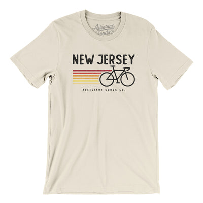 New Jersey Cycling Men/Unisex T-Shirt-Natural-Allegiant Goods Co. Vintage Sports Apparel