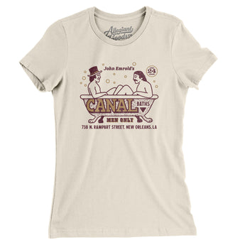 Canal Baths New Orleans Women's T-Shirt-Natural-Allegiant Goods Co. Vintage Sports Apparel