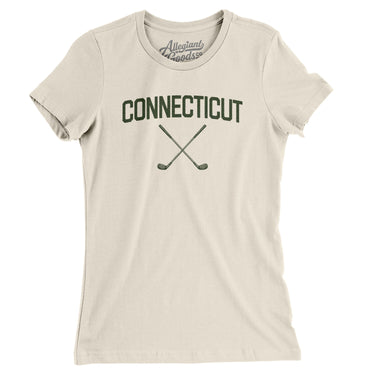 Connecticut Golf Women's T-Shirt-Natural-Allegiant Goods Co. Vintage Sports Apparel