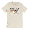 Houston Cycling Men/Unisex T-Shirt-Natural-Allegiant Goods Co. Vintage Sports Apparel