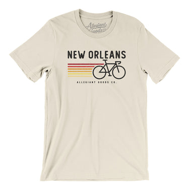 New Orleans Cycling Men/Unisex T-Shirt-Natural-Allegiant Goods Co. Vintage Sports Apparel