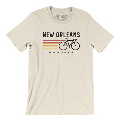 New Orleans Cycling Men/Unisex T-Shirt-Natural-Allegiant Goods Co. Vintage Sports Apparel