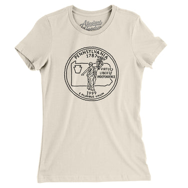 Pennsylvania State Quarter Women's T-Shirt-Allegiant Goods Co. Vintage Sports Apparel