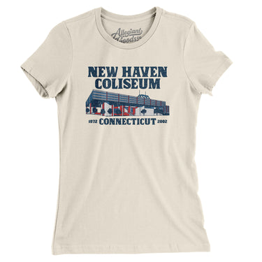 New Haven Coliseum Women's T-Shirt-Allegiant Goods Co. Vintage Sports Apparel