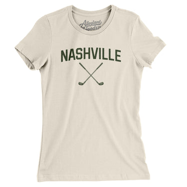 Nashville Golf Women's T-Shirt-Natural-Allegiant Goods Co. Vintage Sports Apparel
